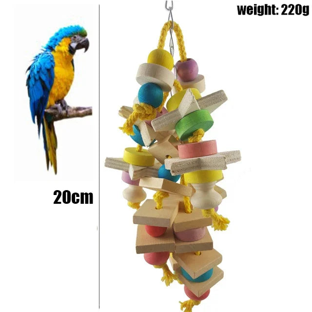Natural Pepperwood Hanging Chew Toy for African Greys, Macaws & Cockatoos