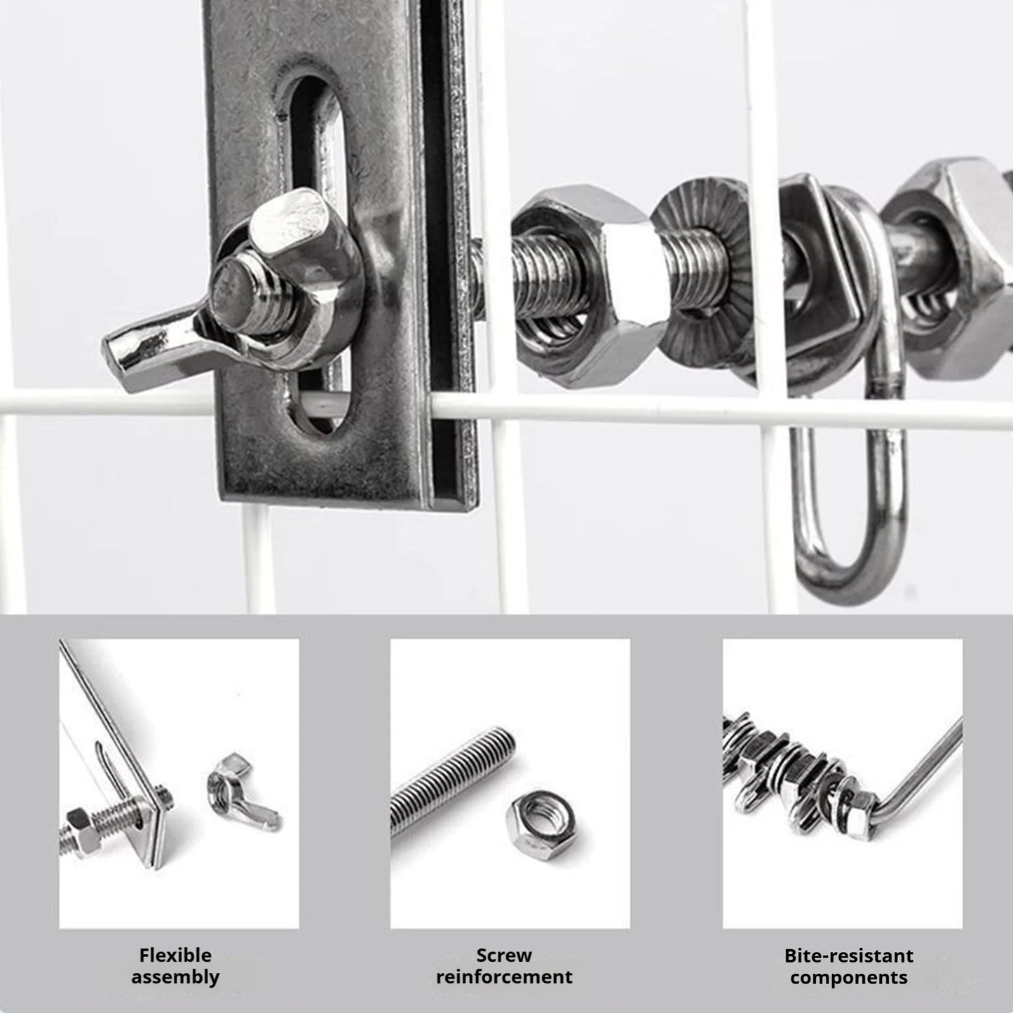 Stainless Steel Puzzle Perch Stand & Chew Toy for Medium & Large Parrots