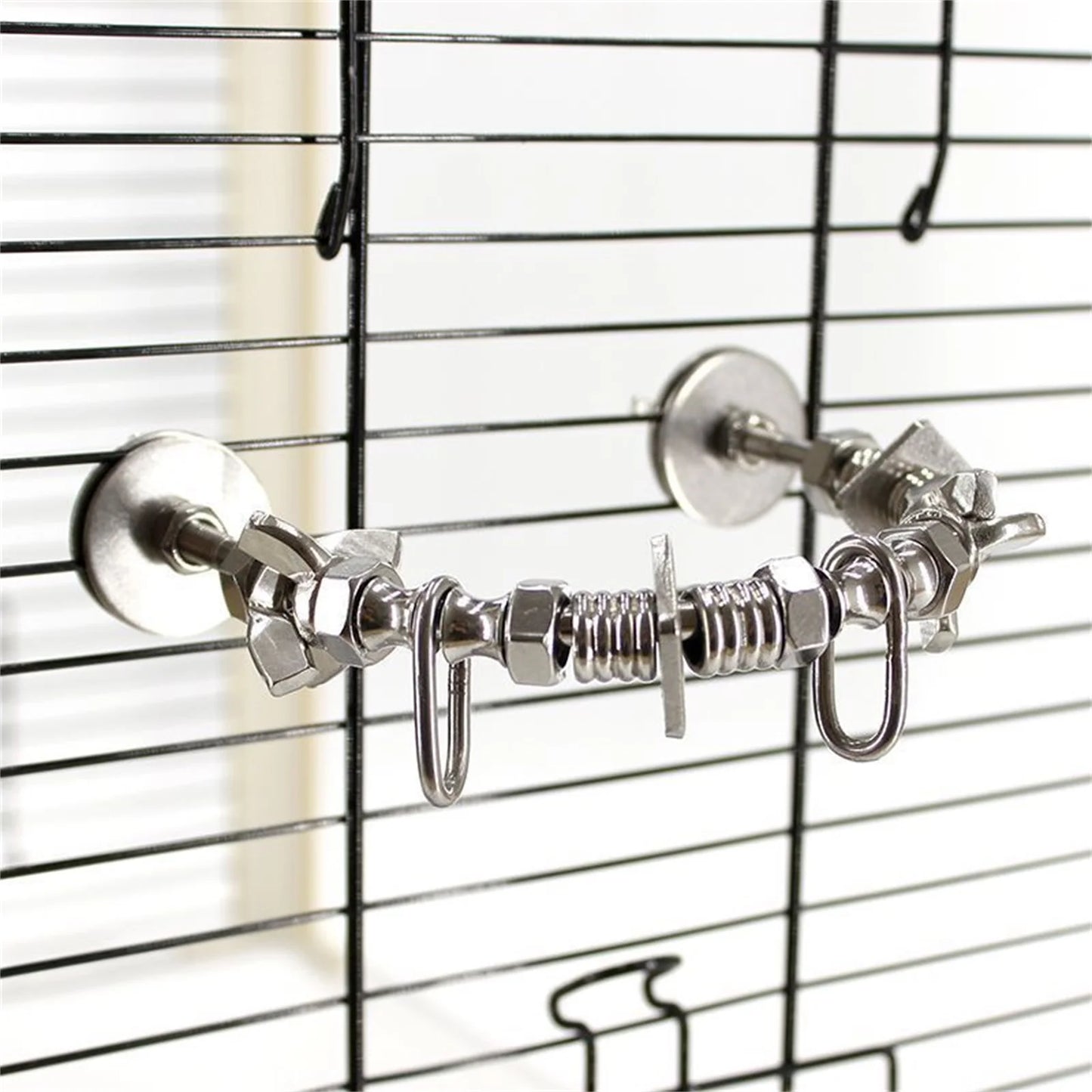 Stainless Steel Puzzle Perch Stand & Chew Toy for Medium & Large Parrots
