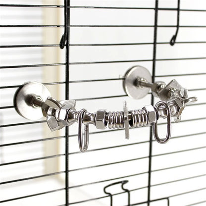 Stainless Steel Puzzle Perch Stand & Chew Toy for Medium & Large Parrots