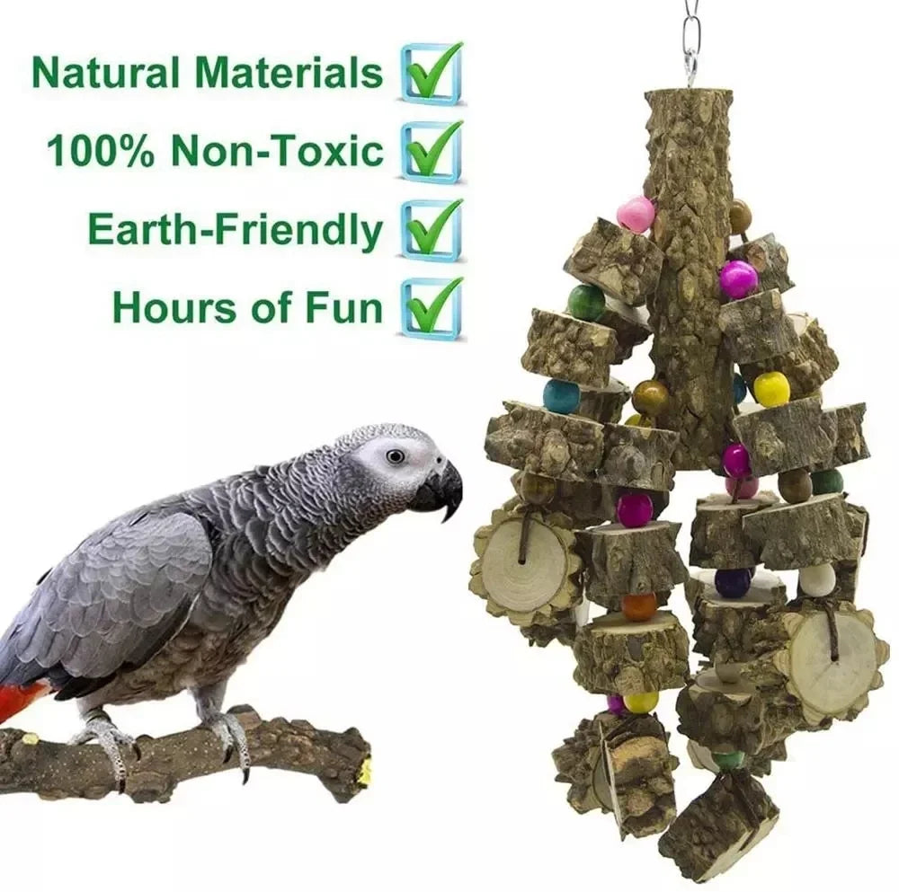 Bird toy made of natural materials 