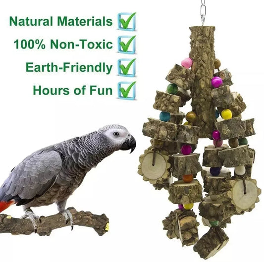 Bird toy made of natural materials 