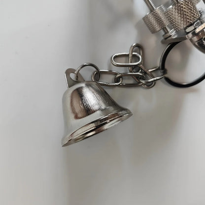 Stainless Steel Bell Bead Swing Chew Toy for Parakeets & Cockatiels