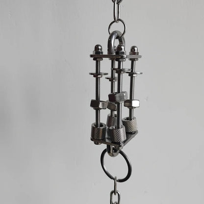 Stainless Steel Bell Bead Swing Chew Toy for Parakeets & Cockatiels