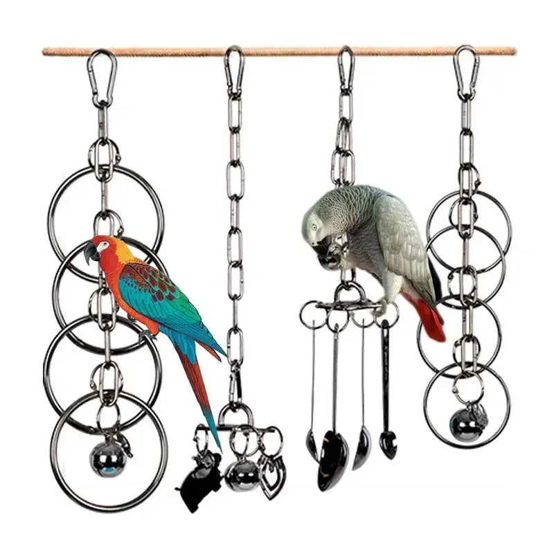 Stainless Steel Diamond Puzzle Climbing Rack for Medium & Large Parrots