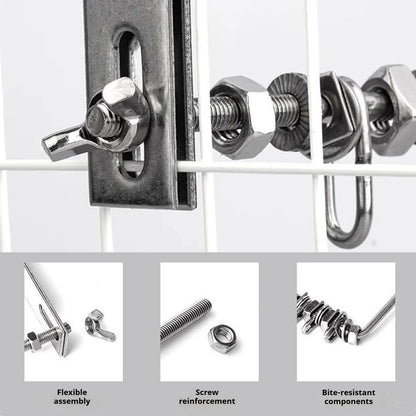 House of parrots & aviaries stainless steel puzzle perch toy with bite-resistant components and screw installation