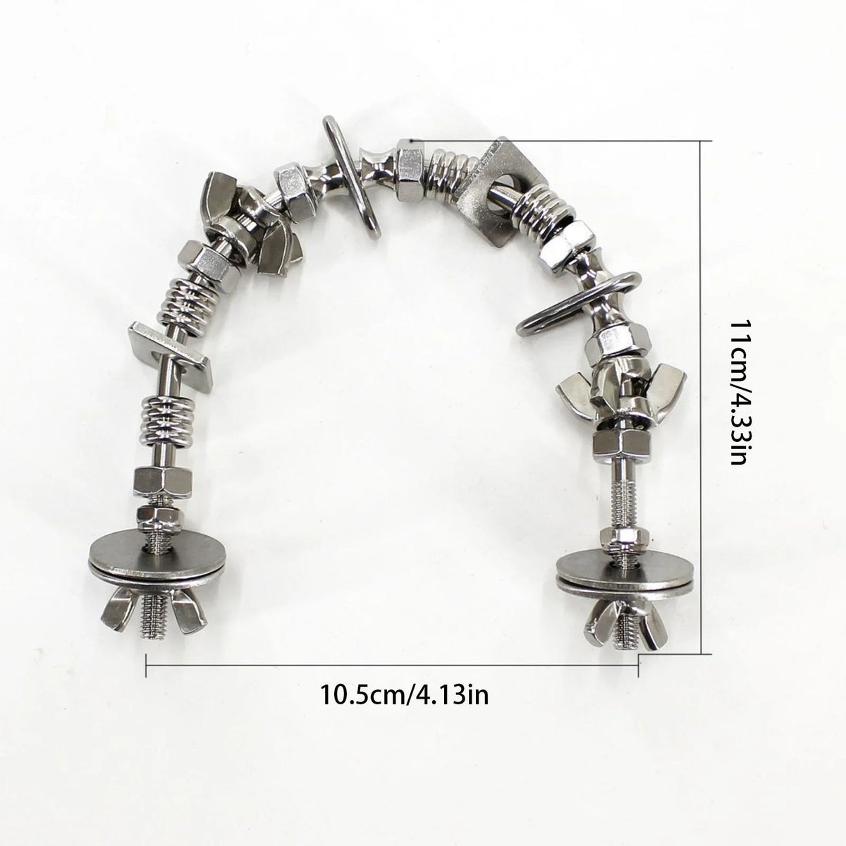 House of parrots & aviaries stainless steel puzzle perch and chew toy for medium and large parrots with hardware