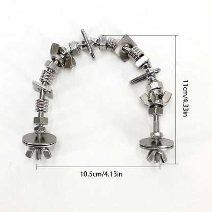 House of parrots & aviaries stainless steel puzzle perch and chew toy for medium and large parrots with hardware